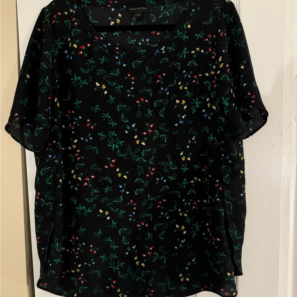 Black Floral Top